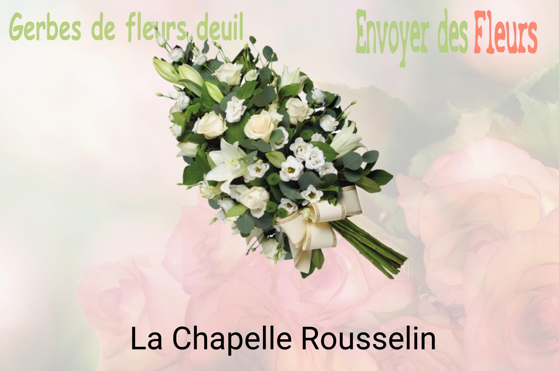 Gerbe de fleurs de deuil livrée à La Chapelle-Rousselin